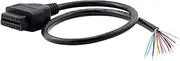 iKKEGOL OBD OBDII J1962 Male Connector to Open Plug Wire, OBD Diagnostic Extension Cable OBD2 Pigtail, DIY Mobley USB Adapter (60cm/24'')