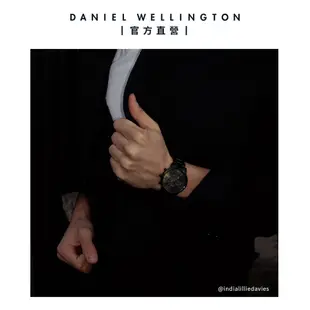 Daniel Wellington 手錶 Iconic Chronograph 42ｍｍ 曜夜黑三眼精鋼錶-黑錶盤(DW00100642)