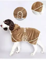 Dog Hooded Bathrobe. Patronum cloak. Brown. Large. FREE SHIPPING