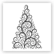 Christmas Tree #2 Stencil - Choose a Size - Laser-Cut Reusable Plastic
