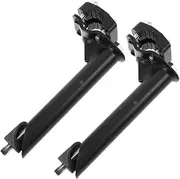 Anneome 2pcs Black Bike Stem Riser Extender: Handlebar Extension for Kids Bikes - Enhances Riding Experience for Balance Bikes and Cycles