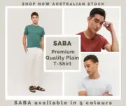 Men's Plain Blank 100% Cotton SABA Men Shirt Tee tshirt T Shirts Shirt for Gift