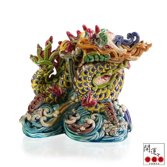 台湾 交趾焼 双獅(林 智信 作)｜Yahoo!フリマ（旧PayPayフリマ）