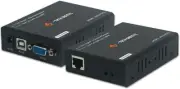 J-Tech JTECH-KVE3 VGA KVM USB Extender 1080p Over Cat5e/6 Ethernet Cable 985ft