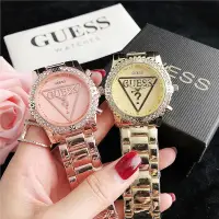 在飛比找蝦皮購物優惠-ANG-Guess Diamond 不銹鋼錶帶女士手錶女士休