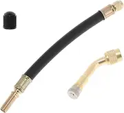 X AUTOHAUX 1set 135 Degree Copper Tire Valve Extension with Flexible Plastic 180mm Tyre Valve Stem Extender for Car Motorcycle RV Truck Bike