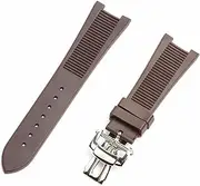 [BANDKIT] 25mm Rubber Silicone Watch Strap Folding Buckle Watchbands For PATEK PHILIPPE Strap Nautilus Series Watchband