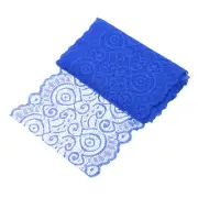7.1 Inch Wide 5 Yard Lace Ribbon Floral Pattern Blue Lace Trim Ribbon