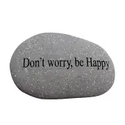 Don't Worry, Be Happy Engraved Natural Handmade Inspirational Phrase Stones