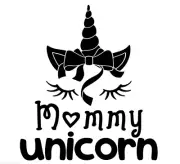 Mommy Unicorn permanent vinyl decal funny cute mom momma window tumbler mug