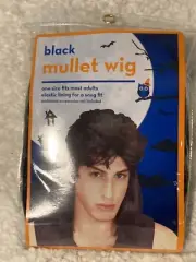 NIP Brunette Mullet 80s Hillbilly Wig Adult Halloween Costume -free S/H !