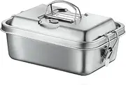 SUBRON Stainless Steel Bento Lunch Box for Adults with Secure Locks, 1800ML 3 Compartments 2 Layer Leak Proof Metal Insulated Lunch Food Containers