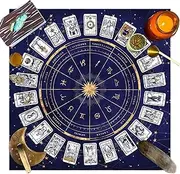 Générique Tarot Cloth for Reading, Square Board Game Mat, 29.53 x 29.53 inches, Versatile Velvet Divinations Tablecloth, Easy to Care Delicate Astrology Oracle Pad for Reading Tarot