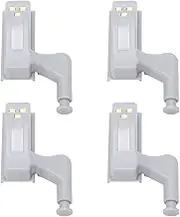 Bright 3 LED Lamp Beads Hinge LED Light, Easy Installation, Convenient Usage, Suitable for Home Cabinet, Closet, Cupboard, Wardrobe (White Light + Battery)