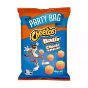 Cheetos Cheese and Bacon Balls Puffs Chips Snacks Pack Party Bag 190g
