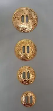 Round SLOTTED Jewelers Bronze Conchos -- 4 Sizes Available