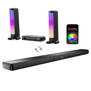 ULTIMEA Apollo S70 180W 5.0 Channel Detachable Lighting Soundbar bluetooth Soundbar 5 Powerful Drivers BassMX Technology