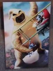 Jack Skellington vs Oogie Kong Glossy Art Print 11 x 17 In Hard Plastic Sleeve