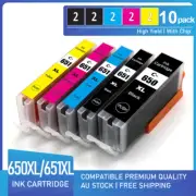 10x Ink PGI 650XL CLI-651XL for Canon PIXMA IP7260 MG6460 MG5660 MG6360 IX6860