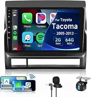 2G+64G for Toyota Tacoma 2005-2013 Car Radio Wireless Carplay/Android Auto,Android Car Stereo 9Inch Touch Screen GPS Navigation WiFi Bluetooth FM/RDS Mirror Link SWC Backup Camera