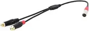 ROBAUN 1PC 3PIN 4PIN 5PIN Mini Male/Female to Dual Female Adapter Y-Splitter Cable(2-Mini M 5P-RD,0.29m)