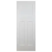 Edwardian Internal 3 Panel 77cm Door, MDF White White Primed Paulownia &