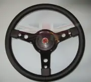 New 14" Leather Steering Wheel & Adaptor MG Midget 1978-79 & MGB 1977-80 Black (for: MG)