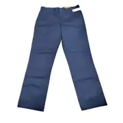 Dockers Boys Size 32 Husky Navy Pants School Approved Stretch Flat Front