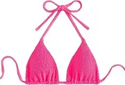 [Falainetee] Women's Bathing Suit Halter Triangle Swimsuit Bikini Top