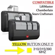 For Sears Craftsman 41a7633 Garage Door Opener Remote Only Yellow Smart Button