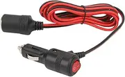 Car Cigarette Lighter Adapter with Switch, Male to Female Lighter Socket, 16AWG Copper Wire, 12V 24V, 15A Fuse, for Driving Recorder, GPS, Reversing Camera