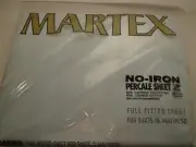 Vintage Martex No Iron Percale sheet (light blue) full fitted 54x75 in mattress