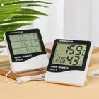 HTC-1 HTC-2 With Clock Temperature Meter Hygrometer Humidity Meter Thermometer