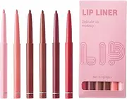 Matte Lip Liner | 6X Waterproof Lip Makeup Pencils,Precise Lining, Long-Lasting Matte Lipstick, Smudge-Proof Lip Liner, Lip Lining Kit