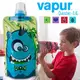 【 Vapur】美國製 Quencher KID 兒童運動摺疊水袋 0.4L.吸嘴水袋/暢銷歐美流行商品.登山.騎車.隨身攜帶.可折疊.輕巧 (附貼紙)_ 藍 10181