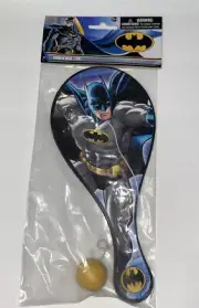 Bat Man Activity Fun Set Paddle Ball New