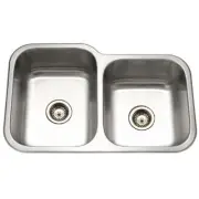 Houzer EC-3208SR-1 Undermount Stainless Steel Kitchen Sink With Small Bowl Right