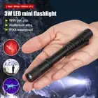 3W 365nm Mini UV LED Pen Light Flashlight Clip AAA Ultraviolet Black Light Lamp