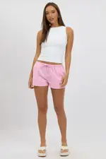Pink Stripe Shorts Mid Rise - Size 14L, Women's Shorts