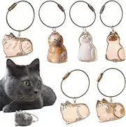 [Generic] Cat Hair Storage Bottle Keychain, Keychain for Collecting Cat and Dog Hair, Memorial Bottle for Pet Hair, Dog Cat Memory Jar Memorial Urn, Hair Locket Keepsake Fur Necklace Keychain,Pet Memorial Gift
