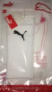 Puma Powerskin Slip Sleeve For Shinguards 1 Pair Sz XS/S-White-SHIPS N 24 HOURS