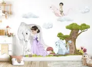 Princess Prince Horses Unicorns Dragons mushroom Baby Nursery Wall Decal