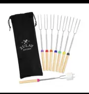 Zulay Marshmallow Roasting Sticks 8 PCS 32 Inch Stainless Steel Telescopic