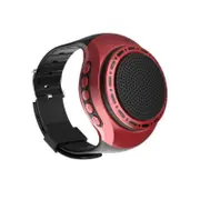Wearable Wireless Wrist Portable Bluetooth Speaker Watch with Multi Function-Red