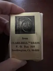 Clare Bell Brass Howdy Bell #1779 - dollhouse miniatures 1:12