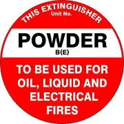 Extinguisher Id Marker Powder Be | Fire Safety Signs