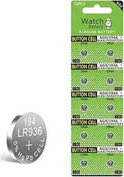LR936 Batteries LR45 AG9 Battery 194 394 1.5v Alkaline Button Cell Watch Batteries for Watch Toys Clock for Many Small Electronics (20 Count)