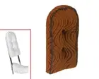 BROWN VELOUR SISSY BAR BACK REST PAD LOWRIDER SCHWINN STINGRAY BIKE BANANA SEAT