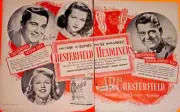 Vintage Print Ad Chesterfield Cigarettes & Headliners Peggy Lee, Perry Como 1948