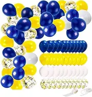Graduation Party Decorations 2022 Yellow and Blue Balloon Arch/Navy Blue Yellow Gold Party Decorations/Navy Blue Yellow Birthday Decorations 40pcs for Navy Blue Yellow Graduation Party Supplies 2022